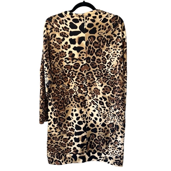 W118 By Walter Baker Sz M Leopard Print Lightweight Sweater Dress Long Sleeve - Picture 5 of 6